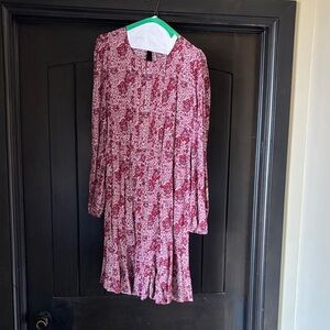 Boden Pink and White Floral Mini Dress